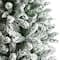 8ft. Pre-Lit Slim Flocked Montreal Fir Artificial Christmas Tree, White LED Lights